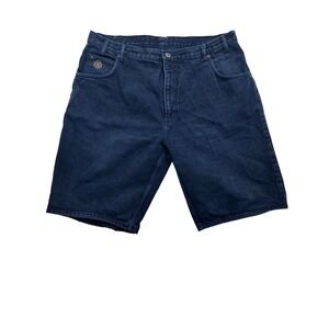 Urgent Gear Denim Shorts Vintage 90s Y2K Dark Wash Shorts Mens Size 42 (626)